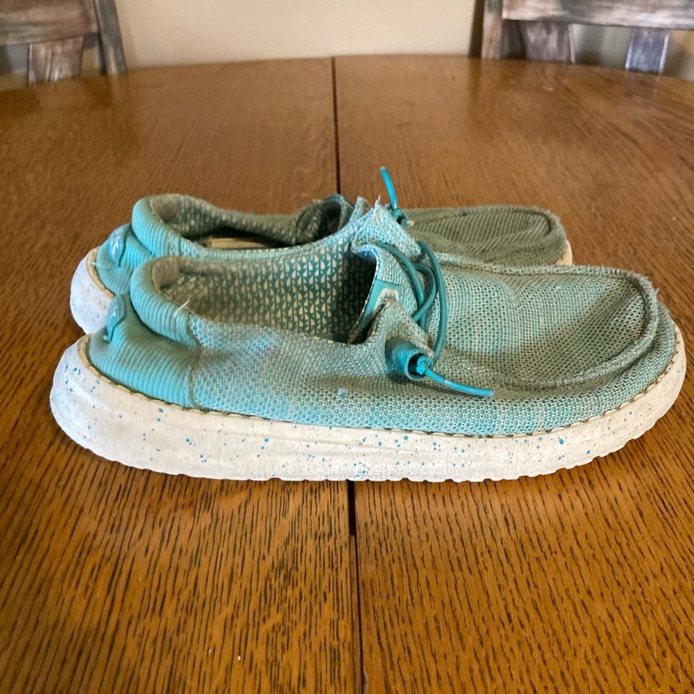 Hey Dude Aqua/Teal Slip Ons